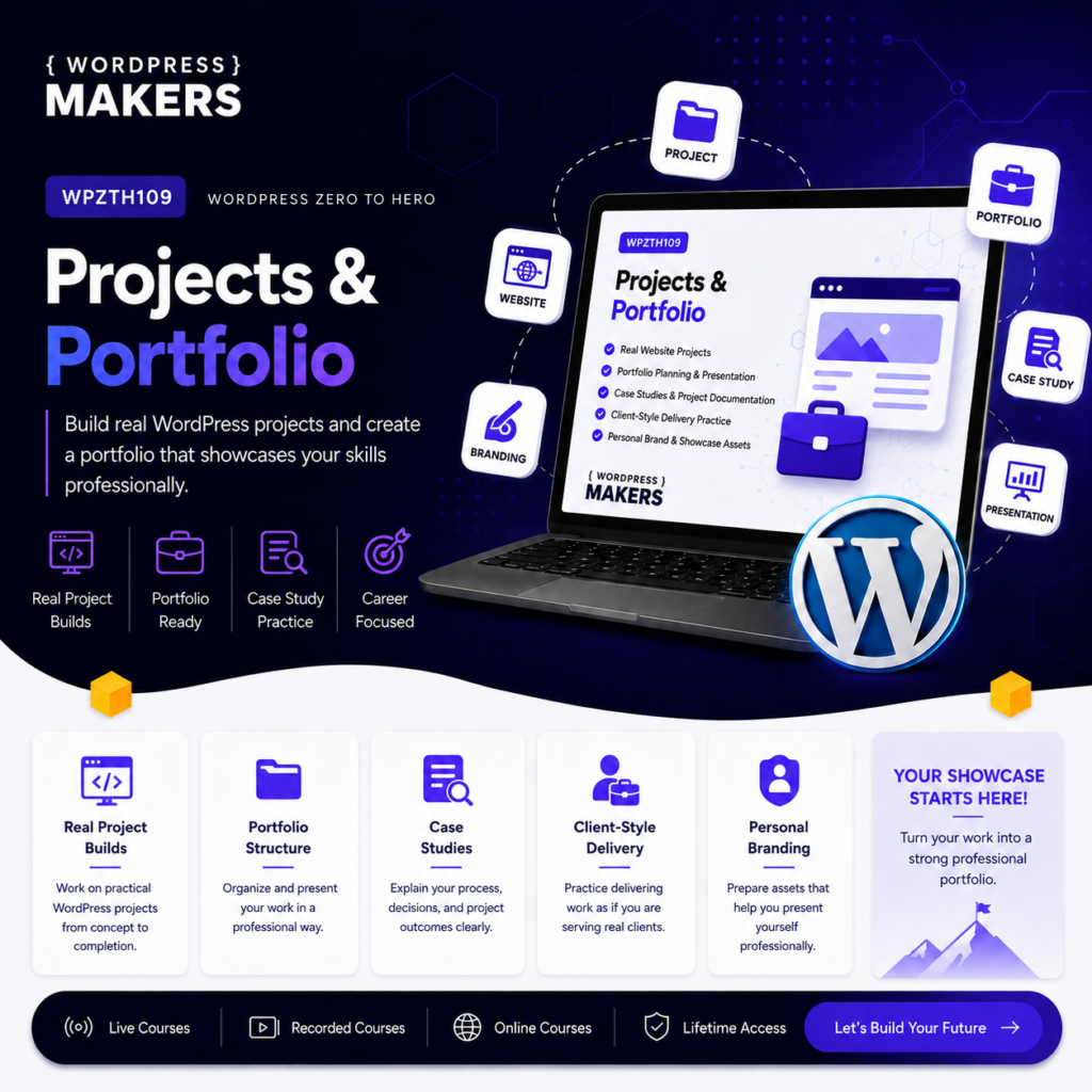 WPZTH109: WordPress Zero to Hero - Practical Projects & Portfolio
