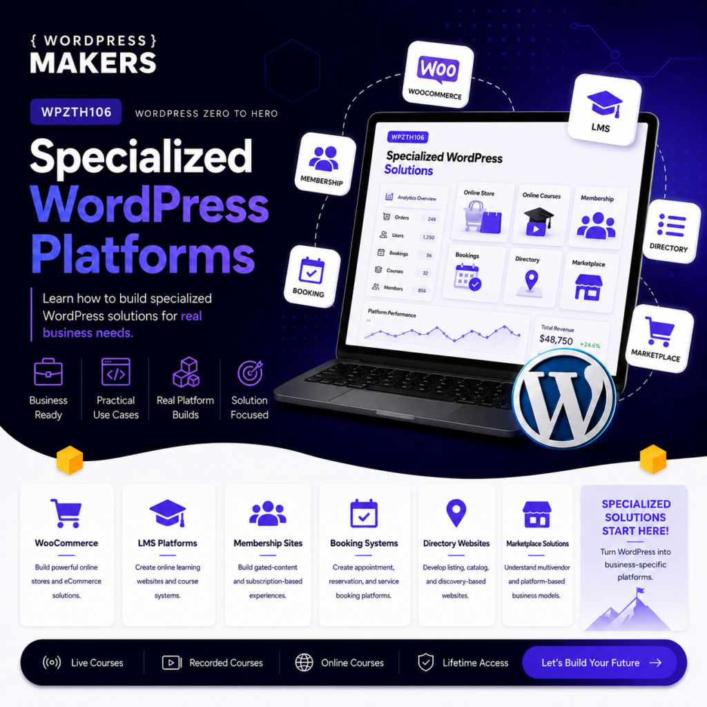 WPZTH106: WordPress Zero to Hero - Specialized WordPress Platforms