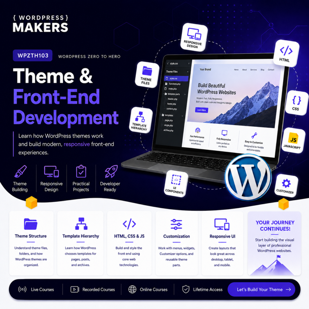 WPZTH103: WordPress Zero to Hero - Theme & Front-end Development